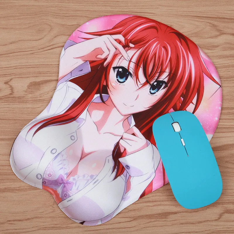 Anime Mouse Pad Gaming Cute 3D Wrist Rest Mousepad Sexy High School DxD Cartoon Computer Desk Mat For Office Table Laptop