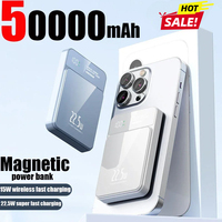 For Xiaomi Power Bank 50000mAh Wireless Magnetic Power Bank Magsafe 22.5W Super Fast Charging Suitable for IPhone Samsung Huawei