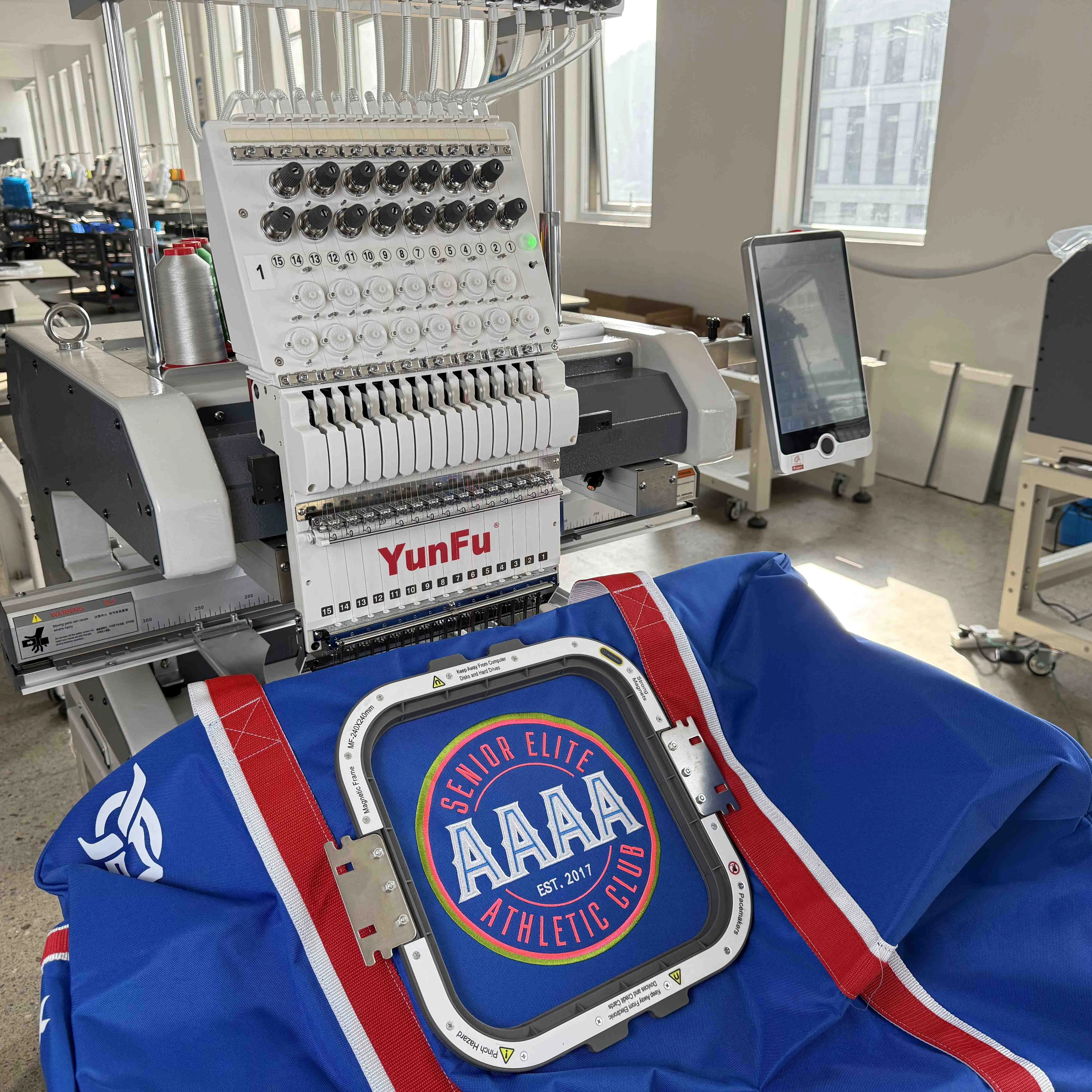 Big Sale Single Head Computer  12 15 Multi Needles Industrial Computerized Hat Logo T Shirt Cap Embroidery Machine for Sale