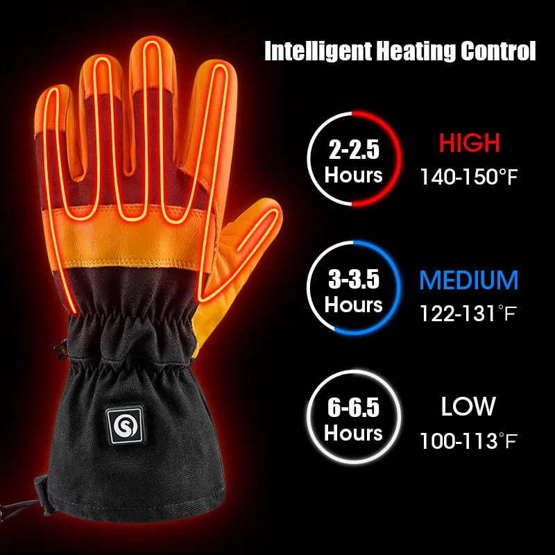 Thermal Work Gloves Winter For Men Waterproof Hand Warmer Grip Safe Industry Woman Leather Protection Construction Heated Gloves