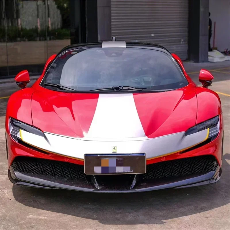 Trockene Kohlefaser 2020 bis 2022 Ferrari SF90 OEM-Stil Frontdiffusorlippe passend für SF90 Frontlippe Body Kit
