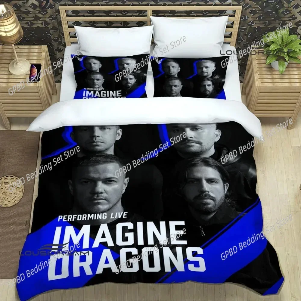 Rock Band Imagine Dragons Comfortable Duvet Quilt Cover Pillowcase Bedding Set Children Bedroom Decoration Home Textile