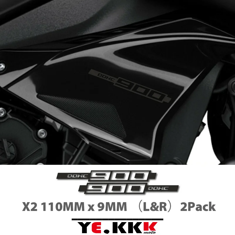 

900 DOHC For YAMAHA MT-09 MT09 FZ09 FZ-09 Cutout Custom Shell Rear Tail Fairing Sticker Decal 2X 110MM*9MM