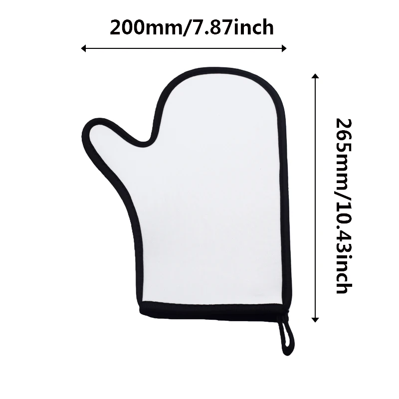 10pcs/Lot Neoprene 5mm Thick Eco-Friendly Sublimation Oven Mitten Blanks Heat Insulated for Kitchen Use