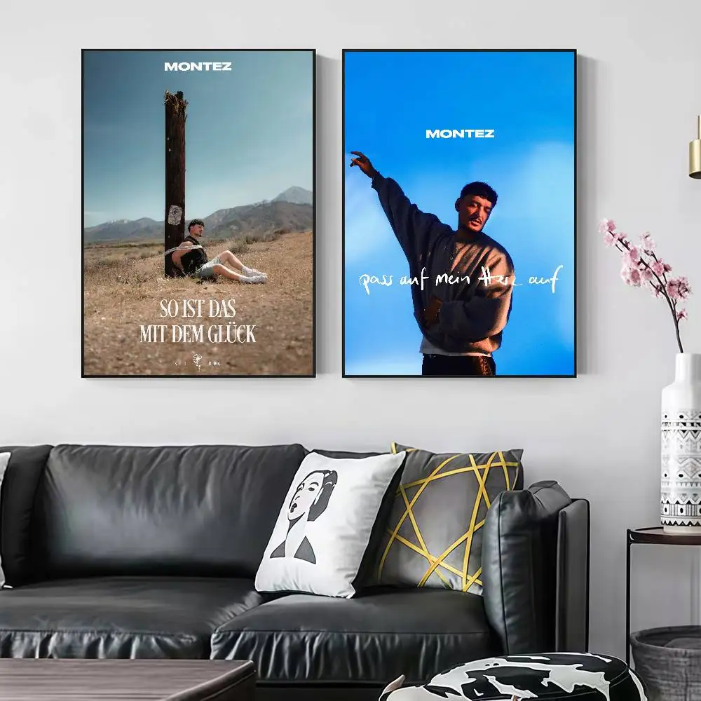 Rapper M-Montez So Ist Das Mit Dem Gluck Peelable Self-adhesive Poster Stickers Are Suitable For Frameless Wall Decoration In A