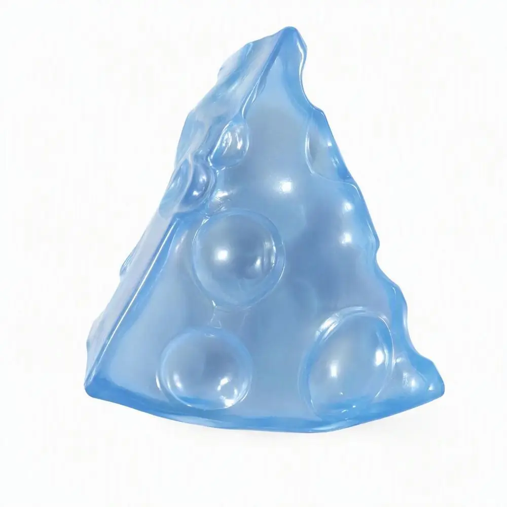 Novelty Triangle Cheese Squishy Toy Non-Bounce Super Soft Cheese Cube Ball Pinch Square Sensory Fidget Ball Children Gifts