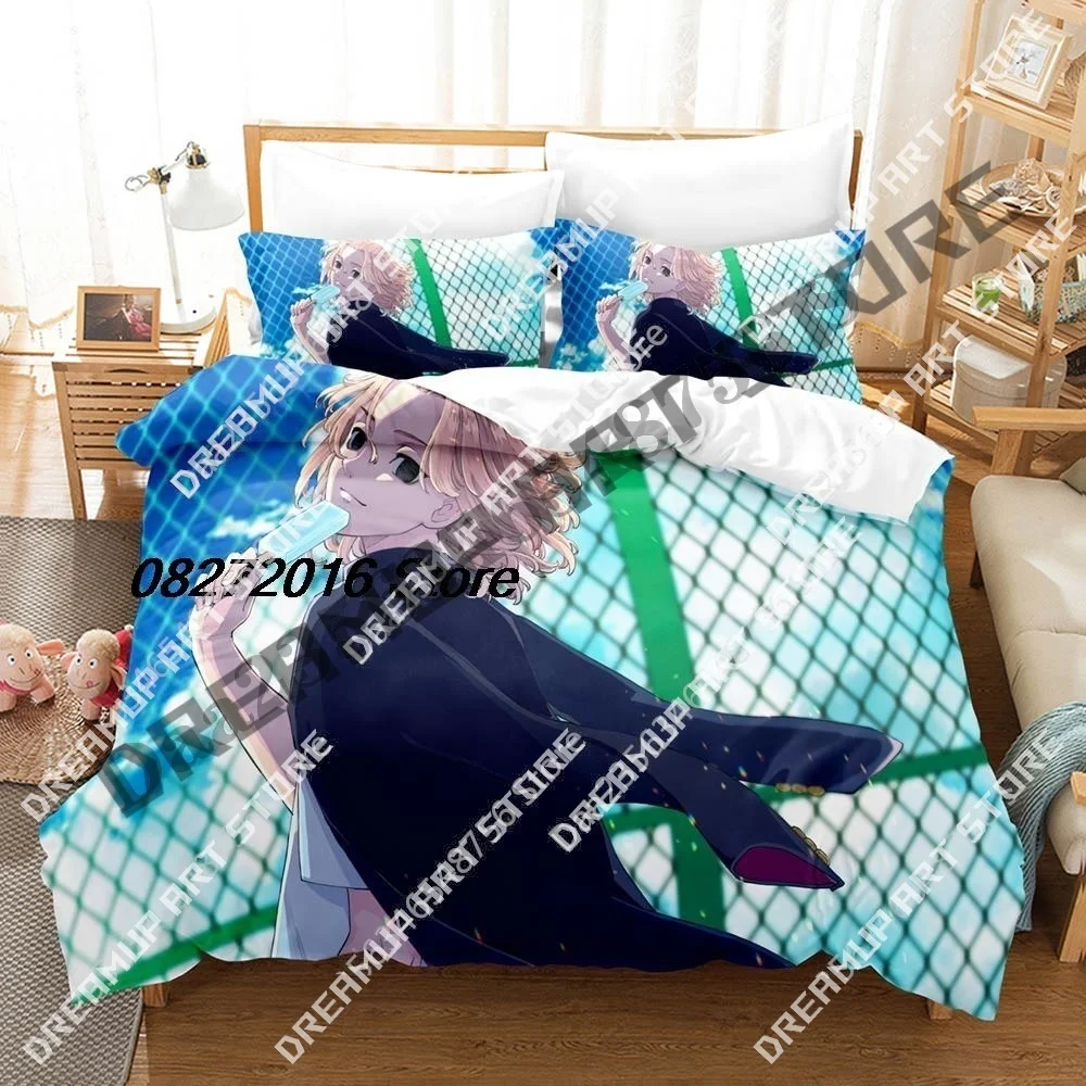 

3D Print Tokyo Avenger Bedding Set Single Twin Full Queen King Size Bed Set Aldult Kid Bedroom Duvetcover Sets Anime Bed Sheet