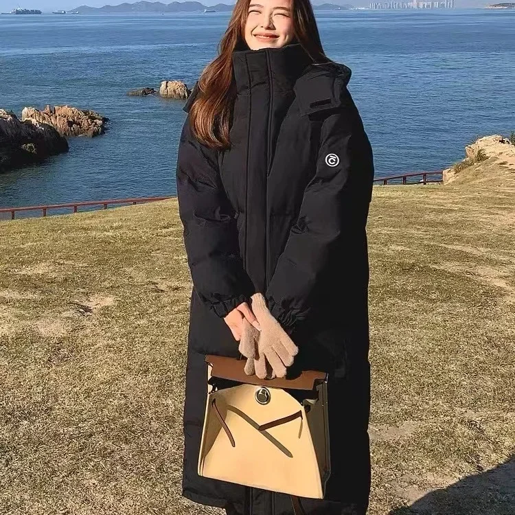 Winter New Cotton-padded Women's Long Fashion Over The Knee Down Padded Jacket Padded Jacket