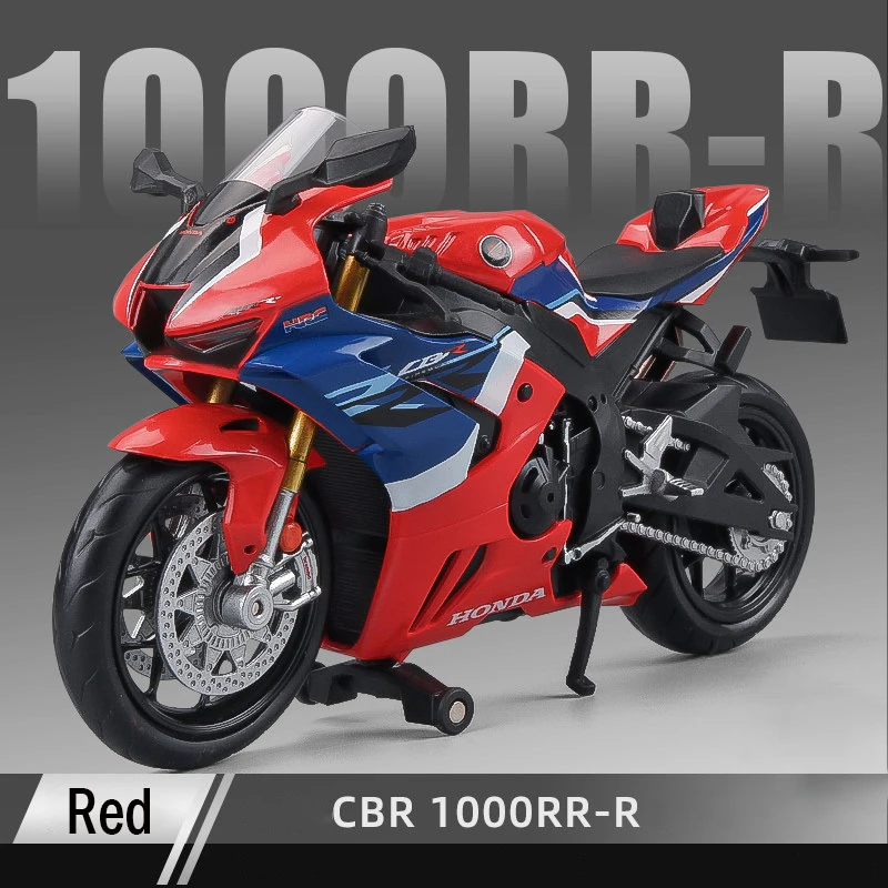 Modelo de motocicleta HONDA CBR1000RR-R Fireblade SP fundido a presión, colección de coches Autobike, amortiguador corto, todoterreno, 1/12