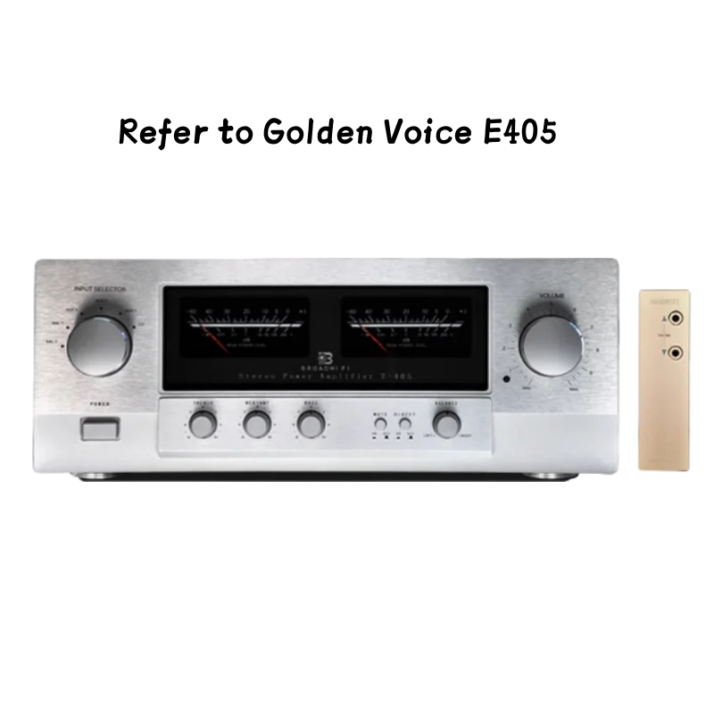 Справочный Golden Voice E405 200 Вт * 2 8 Ом HIFI High Power Fever Component Gold Герметичный ламповый аудиоусилитель