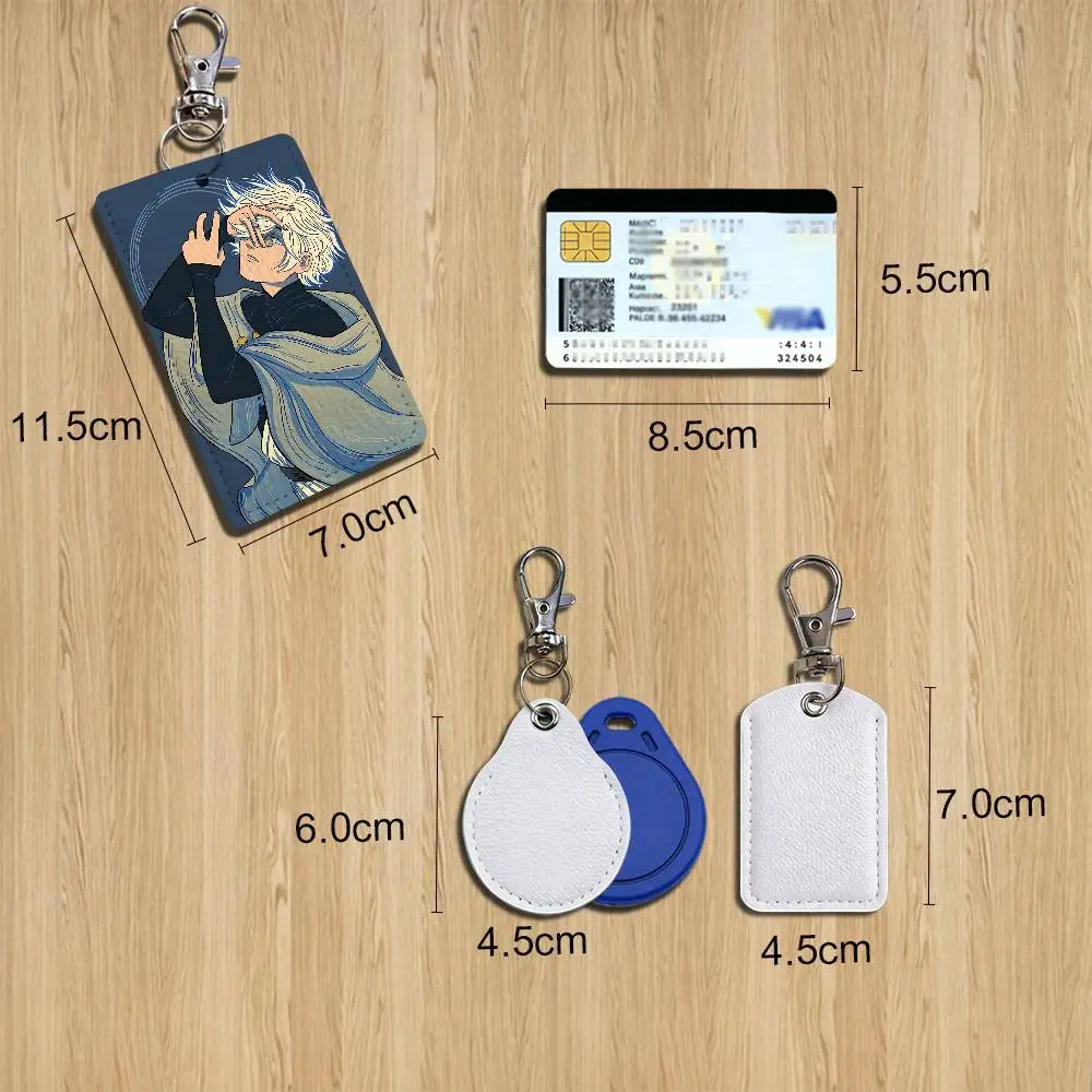 Easthies Witch Hat Atelier Qifrey Cartoon Movie Singer Game Leather Card Holder Can Store Access Control ID Card Subway case