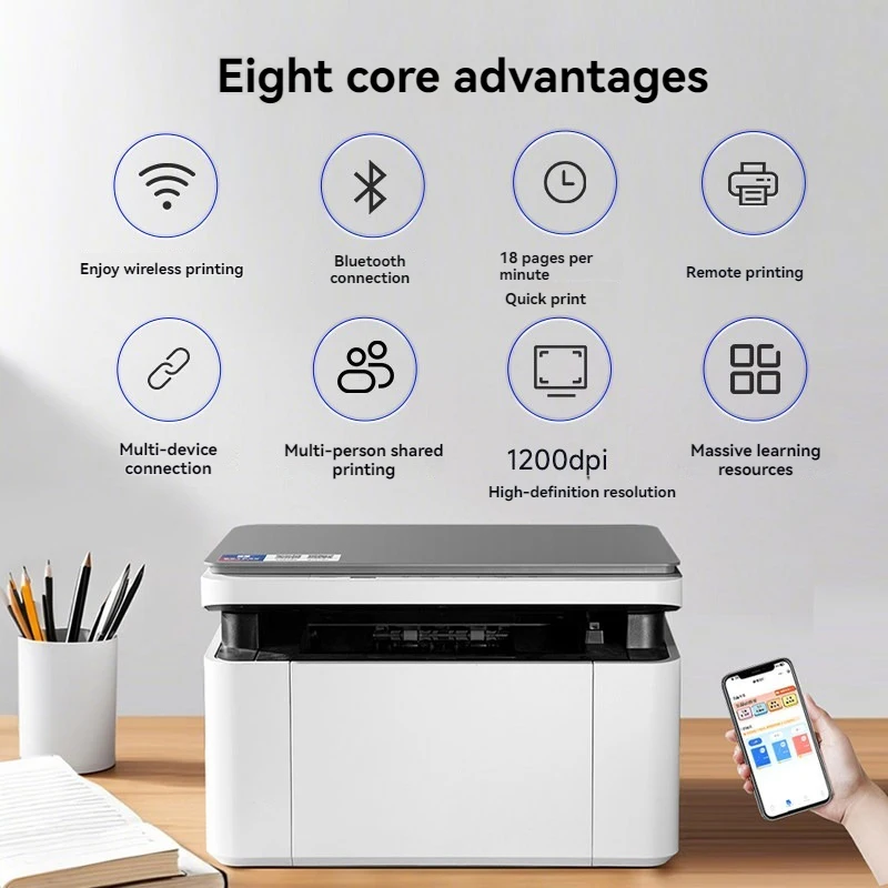 Multi-function all-in-one machine Copy scanning Office home printer Directly connected to mobile phone/WIF