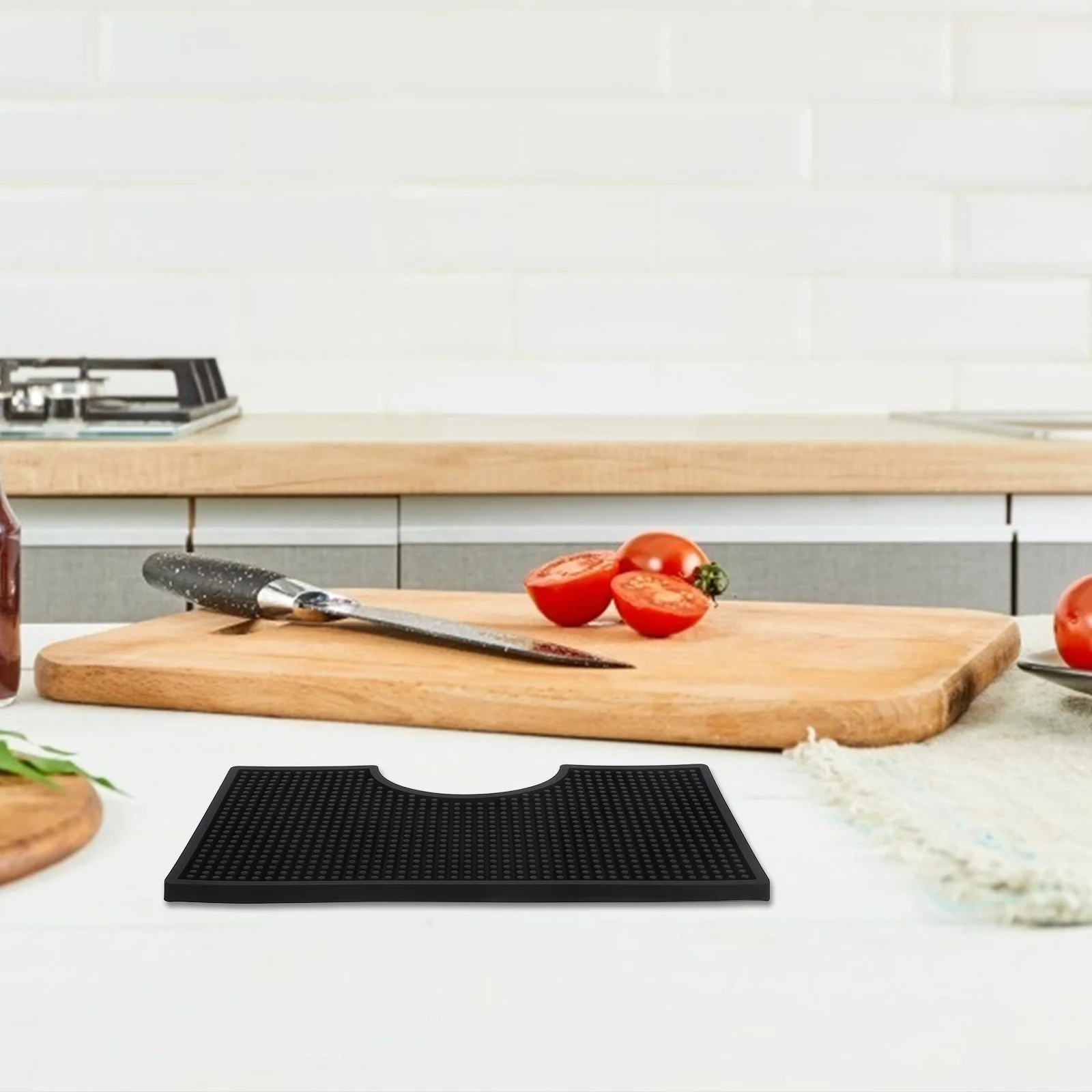 

30.4x17.8x2cm Rubber Non-Slip Heat Resistant Drip Tray for Coffee Machine Beer Tower Kitchen Countertop Protection