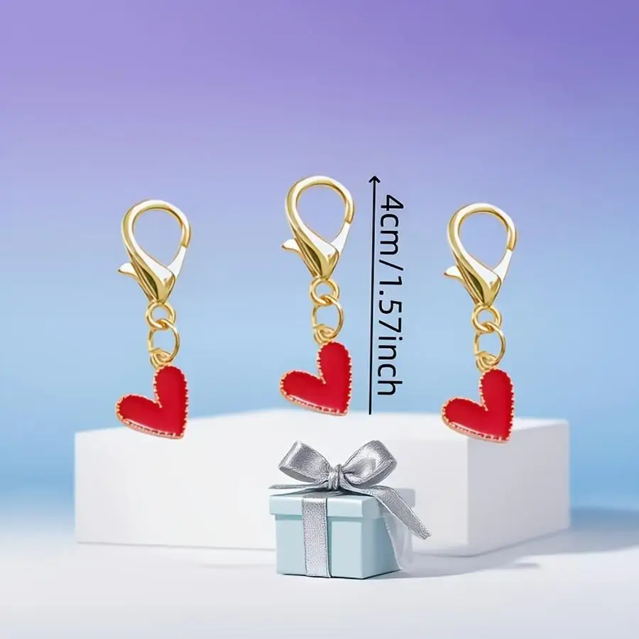 1/5/10/20/50/100pcs Gift for Her/Him: 18-Piece Set (6 Sets) Gold Water Drop Keychains - Includes Valentine's Day Cards and Organ