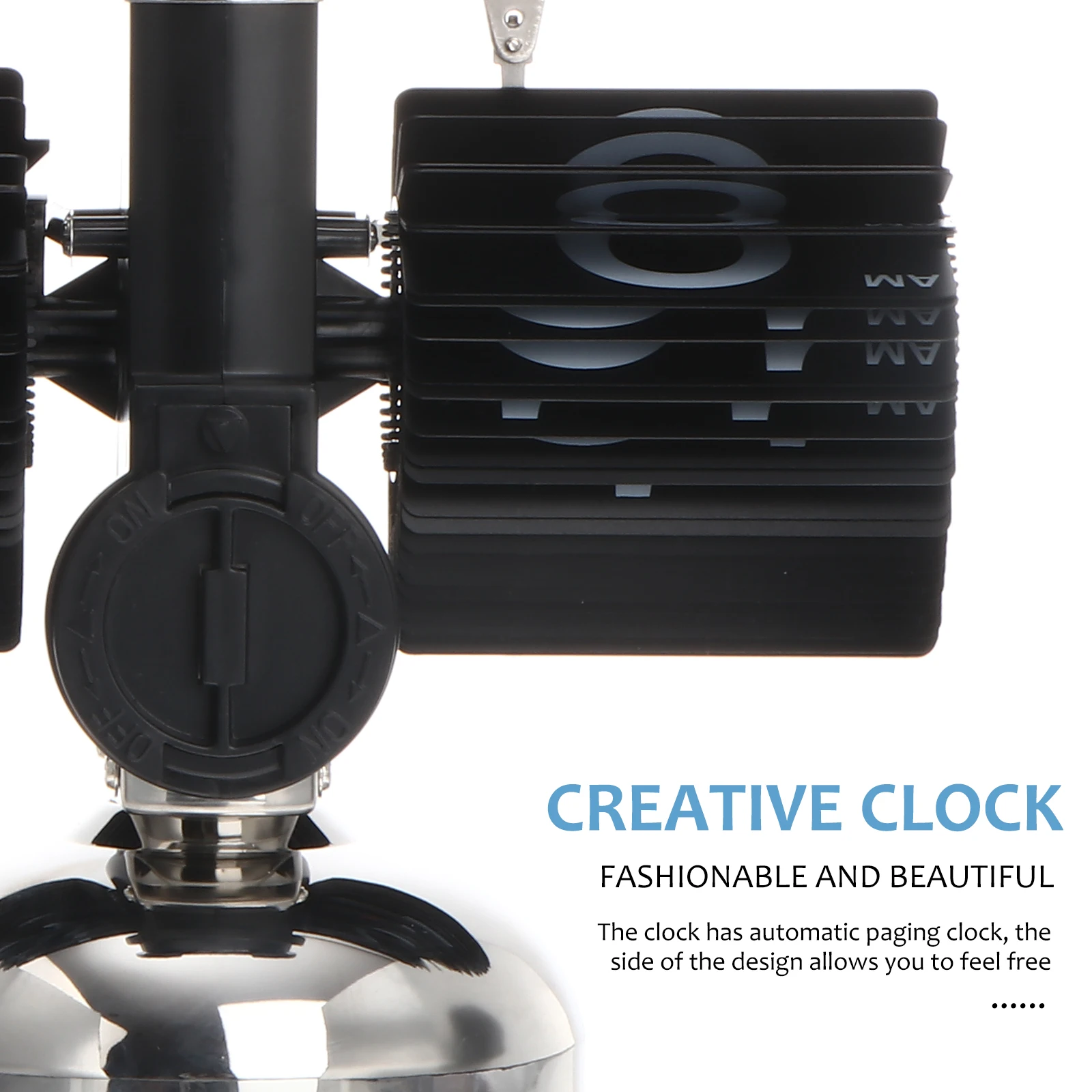 

Automatic Page Turn Clock Digital Alarm Retro Quartz Calendar Vintage Time Display Electric Creative Large Screen Dual Display