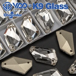 VDD S.Rhombus High Quality K9 Glass Sewing Clear Crystal Flatback Sew On Rhinestone Strass For Clothes Accessories Wedding Dress