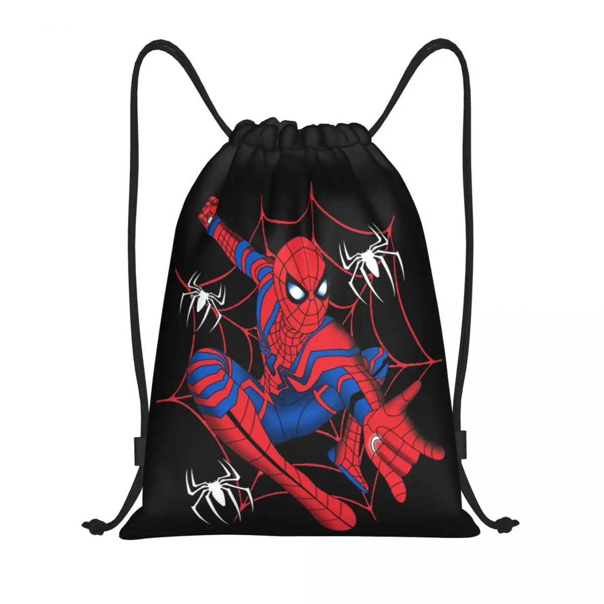 

Сумка на шнурке Marvel, рюкзак-мешок на шнурке с изображением Человека-паука, регулируемый рюкзак-мешок на шнурке, сумка для хранения вещей в стиле Мстителей