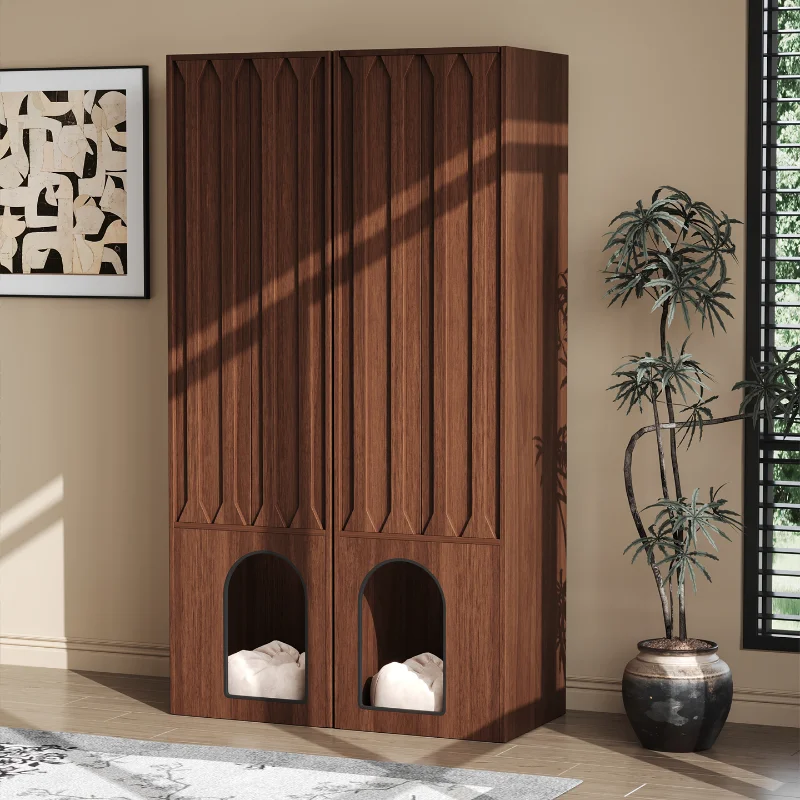 medieval style solid wood pet supplies locker cat pet cabinet cat house  kennel household Multi-functional storage cabinet