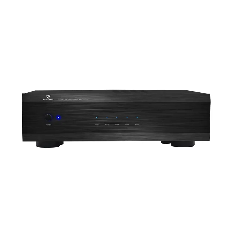 500W 5 Channel Power Amplifier Aluminum Audio Amp for Home Theater Car Sound System High Fidelity Stereo Bass Booster