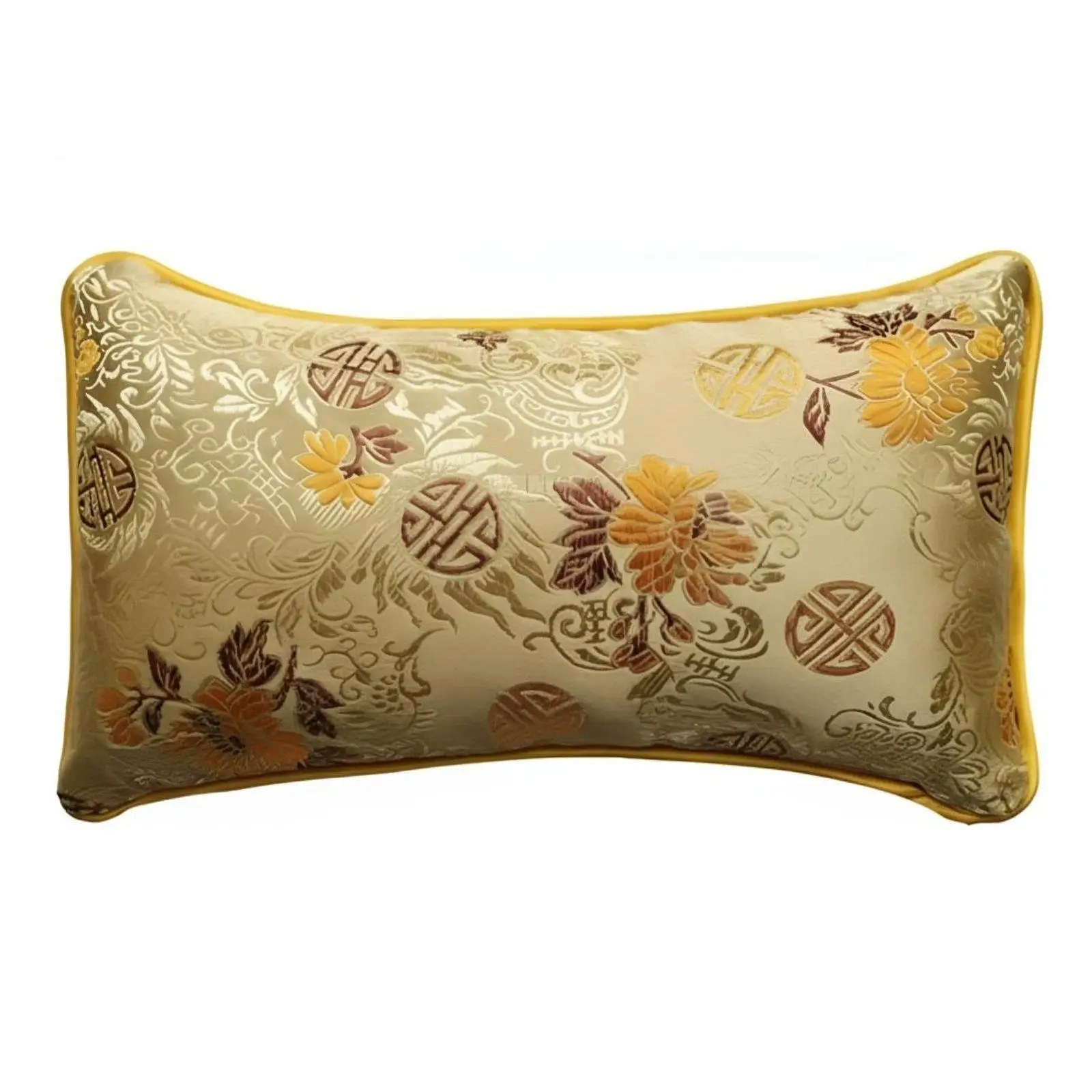 Silk Energy Pillow, Removable Cover, Chinese Medical Hand Rest, Embroidered Pattern