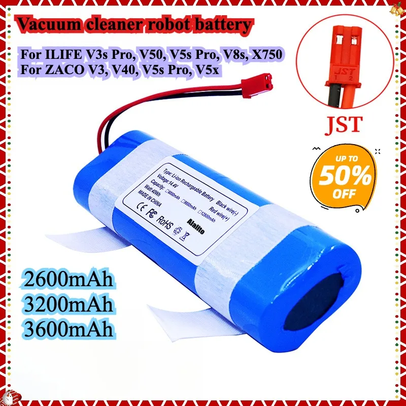 14.4v/14.8v  Good Quality Battery For Xiaomi ilife V5 V5s V50 V8s V3s Pro X750 Robot Vacuum Cleaner 14.8V Rechargeable battery