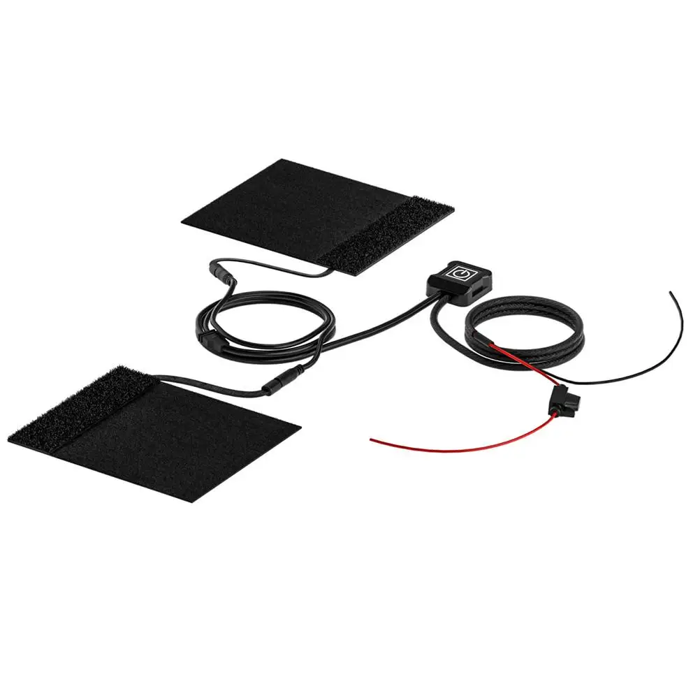 

Heated H Pads Winter Black Heater Adhesive Motorcycle Composite Fiber Stainless L Bracket Quick Warm Up