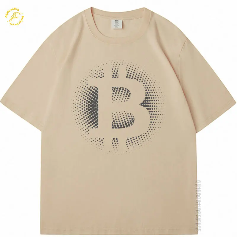 تي شيرت رجالي بشعار Bitcoin Hodl Cryptocurrency Btc ملابس هدية تي شيرت كبير الحجم 2025 ملابس كورية شعبية بأكمام قصيرة #3