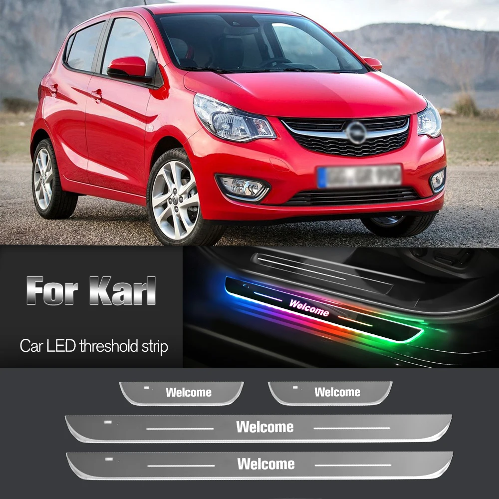 

Car Door Sill Light For Opel Karl 2015-2018 2016 2017 Customized Logo LED Welcome Threshold Pedal Lamp Accessories