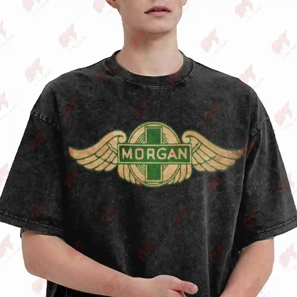 Morgan Cars UK Vintage Washed Tee Pure Cotton T-Shirt