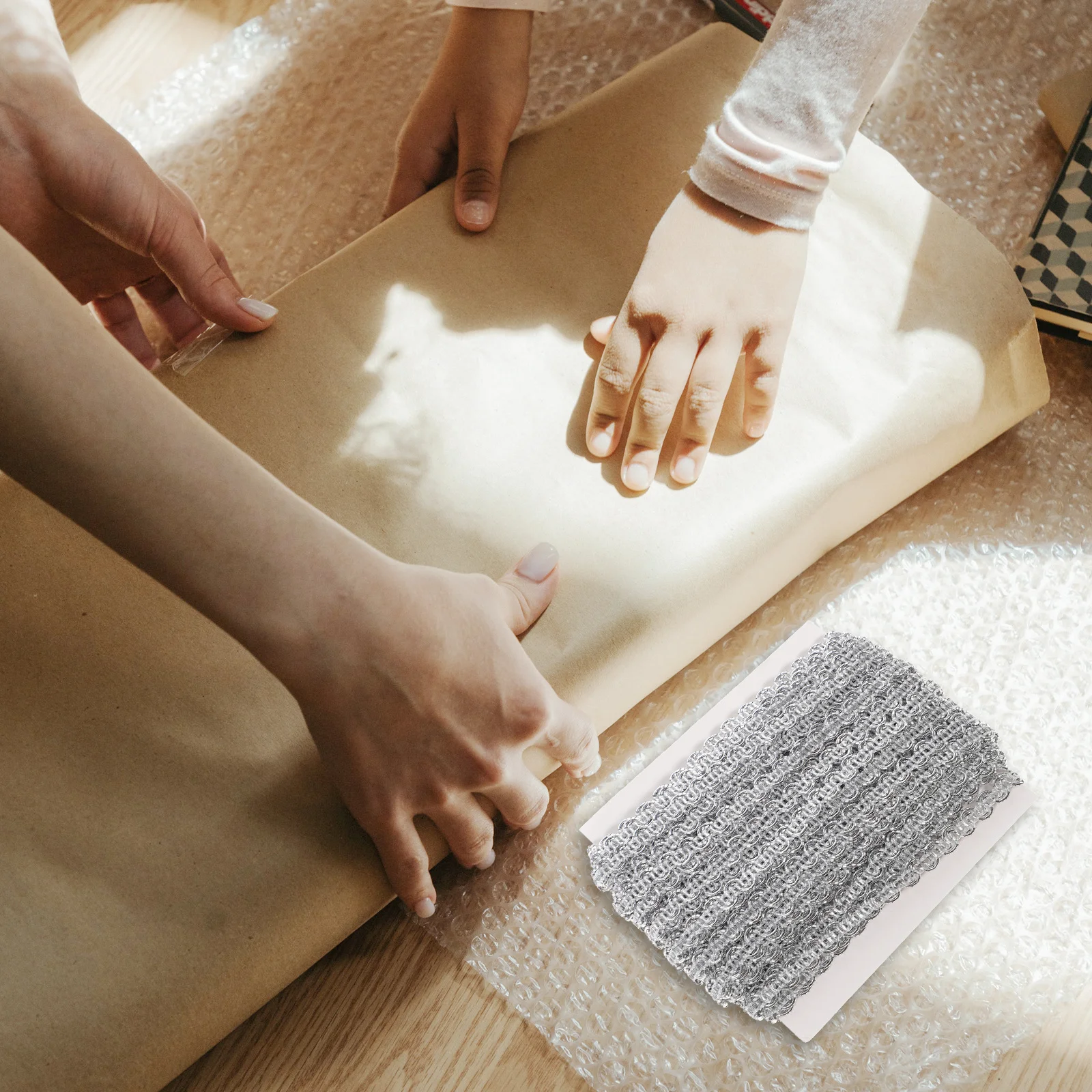 

10M 0.6Cm Braided Gimp Trim Silver Ribbon For Wedding Birthday Party Diy Decoration Crafts Scrapbooking Costume Gift Wrapping