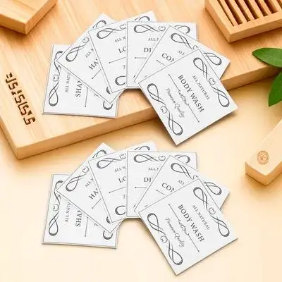 Étiquettes autocollantes imperméables en PVC, 12 pièces, distributeur de savon, salle de bains, savon pour les mains, Lotion, bouteille de douche, autocollants