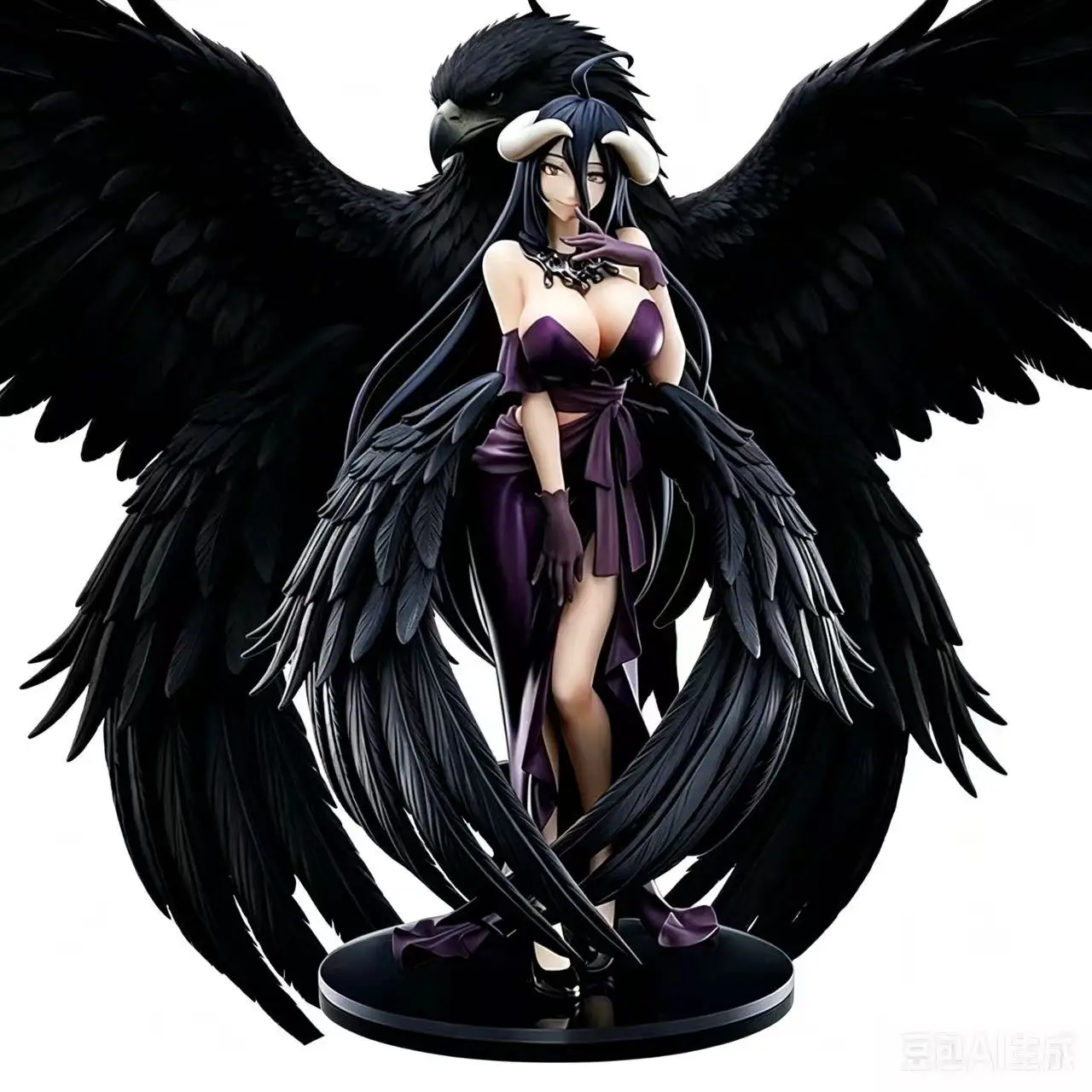 Figura de Anime Overlord de 18 cm, Serie Albedo con Vestido de Fiesta, Figura de Acción, Figurita de PVC, Decoración para Escritorio o Coche, Modelo Coleccionable, Juguete, Regalo