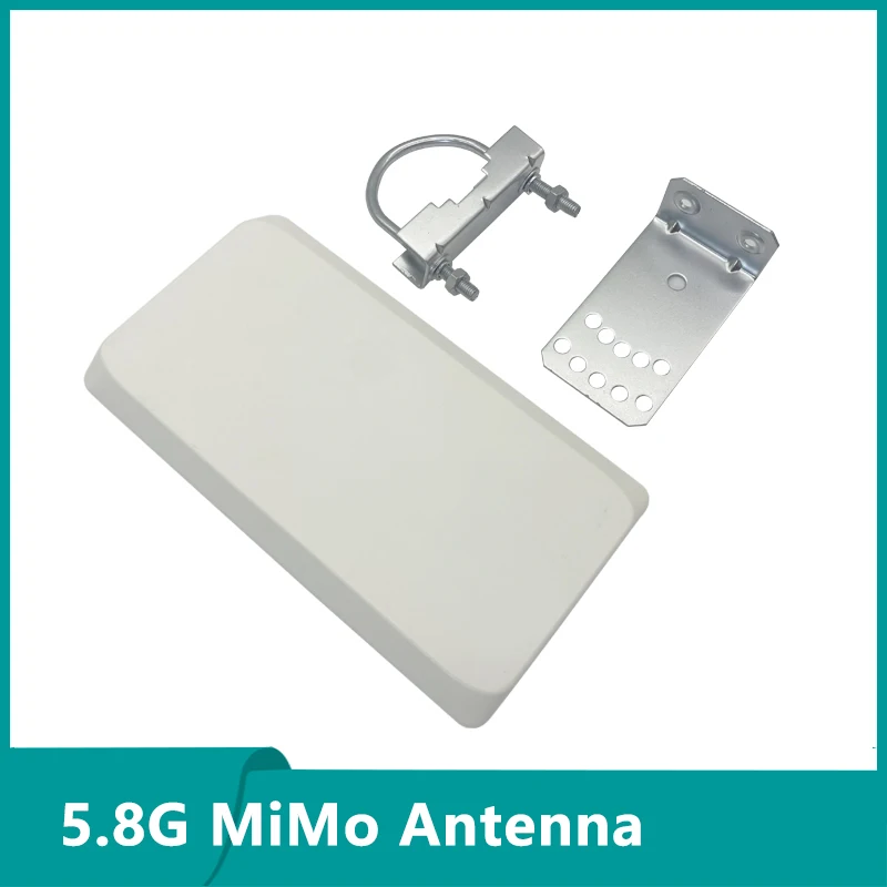 Directional 5.8G Wifi Mimo Antenna 5Ghz Dual Polarization 5150-5850MHz 14dBi Panel Lora Antenna 2xN-Female