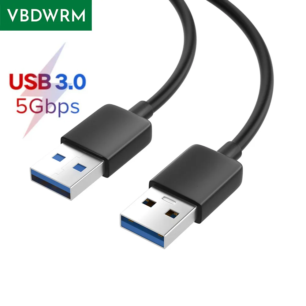 USB 3.0 Cable Short Type A USB 3.0 Male to Male cord for Laptop Cooling Fan/pad,Camera,USB hub,Switch,Double USB A male cable