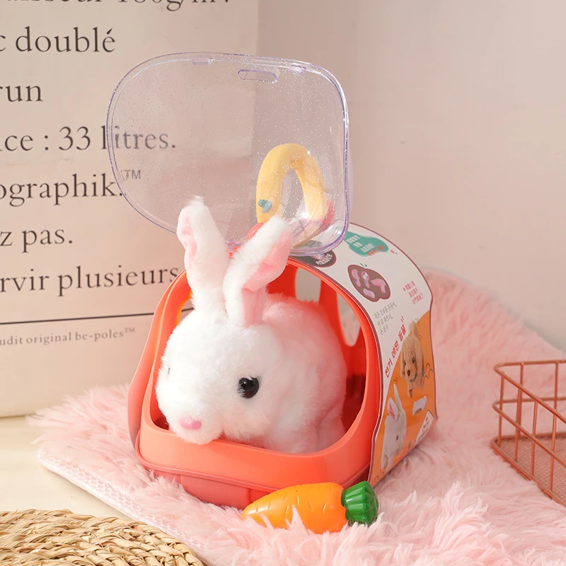 I bambini fingono di giocare con il Set per la cura degli animali domestici simulazione elettrica peluche cane farcito gatto coniglio giocattolo camminare abbaiare giocattoli educativi per ragazze