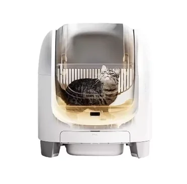 Open-top Automatic Cat  Box  with Dual Safety Sensors Self Cleaning Smart App Control  Box for Pet Cats