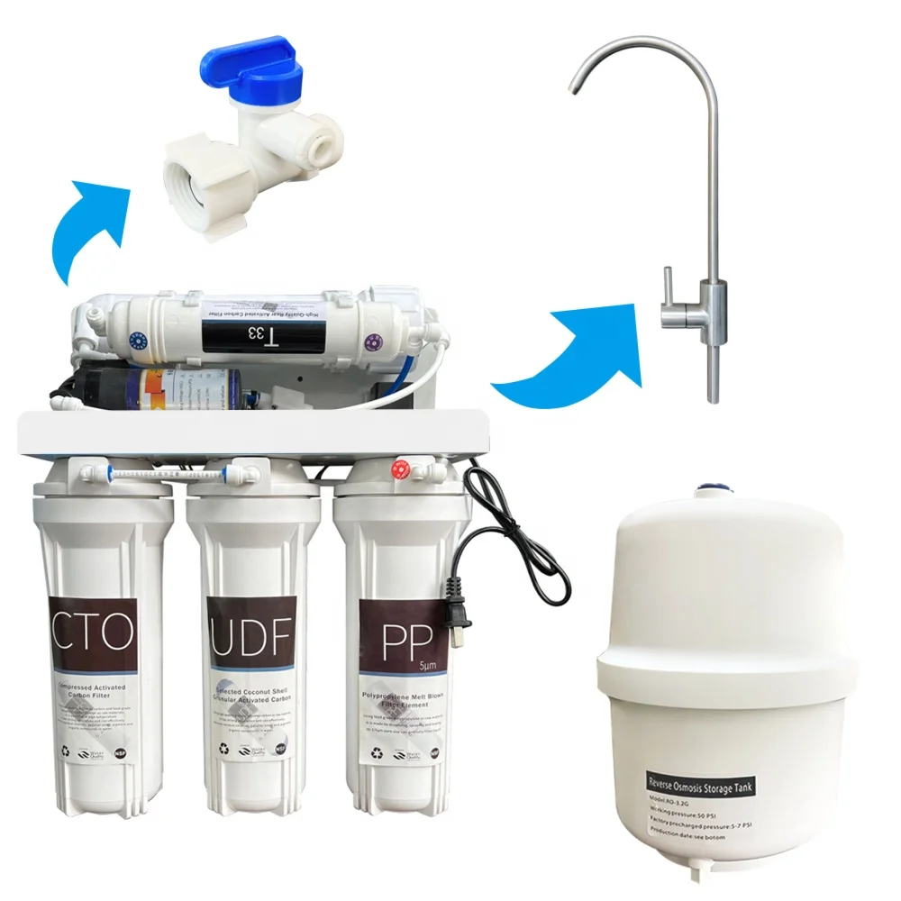 Special Offer 5 Stage Under Sink RO Water Purifier Electric Plastic Car Outdoor RV Hotel Replacement Filter