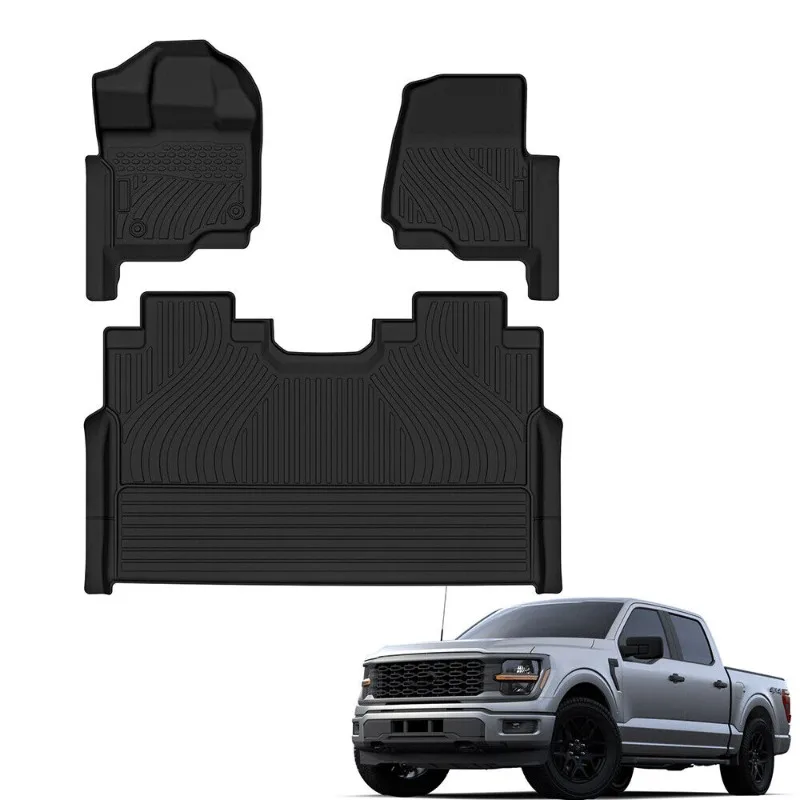 

3PCS Floor Mats Liners for 2015-2024 Ford F-150/F-150 Lightning Super Crew Cab United States