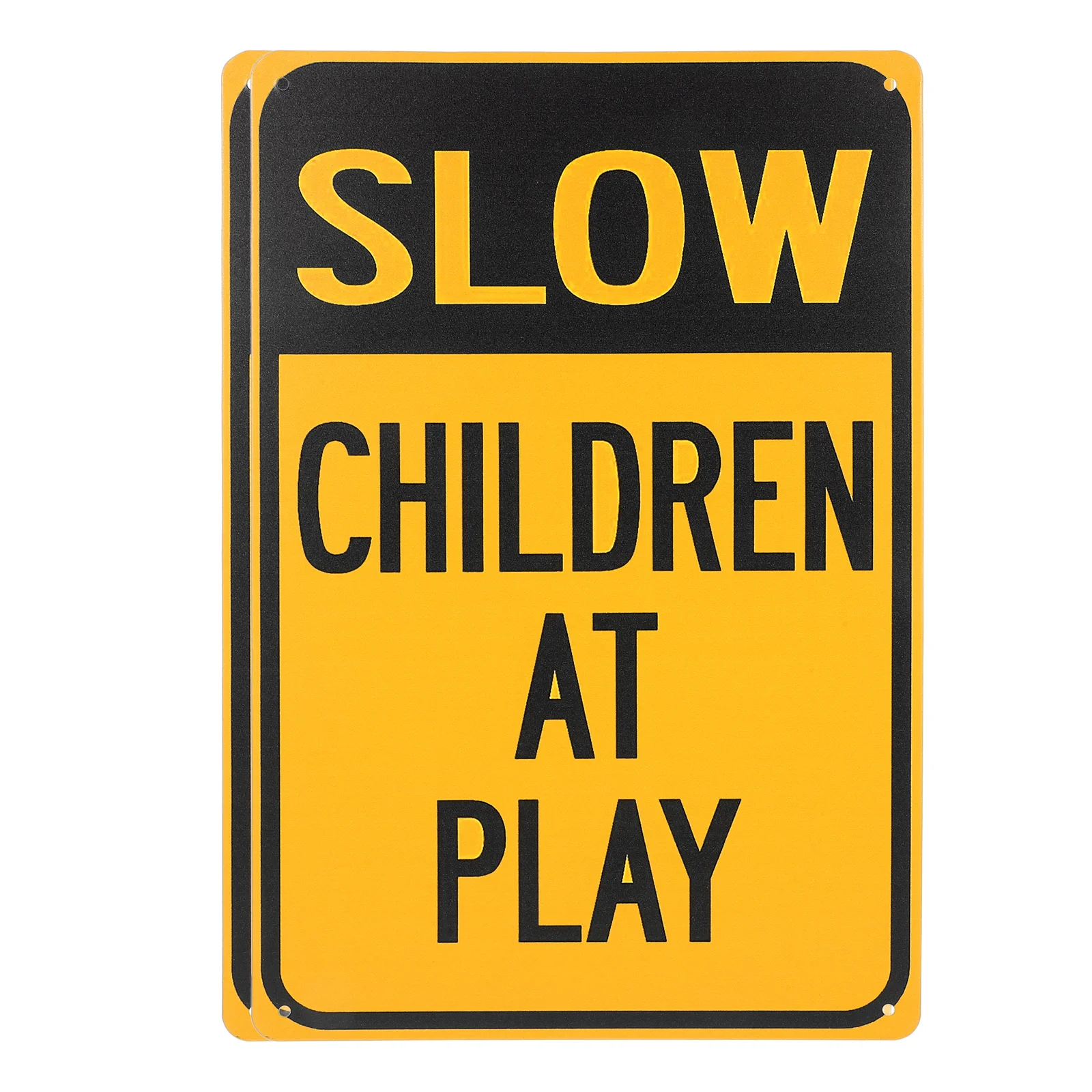 2 Pcs Safety Signs at Play for Street Playing Sheet Caution Warning