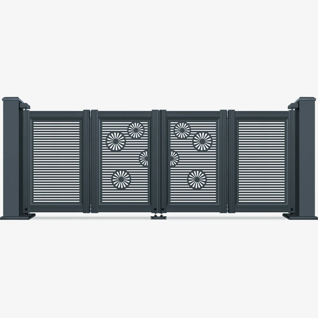 

Villa Entrance Electric Access Exterior Main Door Design High Quality Sliding Single Aluminum Folding Gate