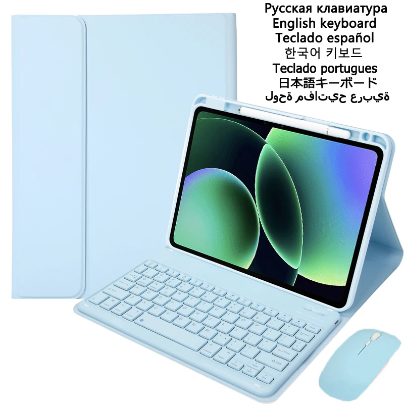 

Keyboard Case with Pencil Slot for Xiaomi Pad 8 / Xiaomi Pad 8 Pro 11.2 inch 2026 Funda Stand Cover Case with Keyboard Round key