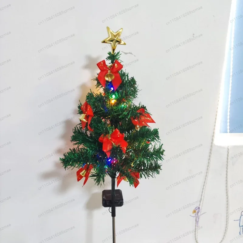 

New Solar Christmas Tree Light Ground Plug LED Color Lamp Waterproof Outdoor Garden Lawn Landscape Decoration Light
