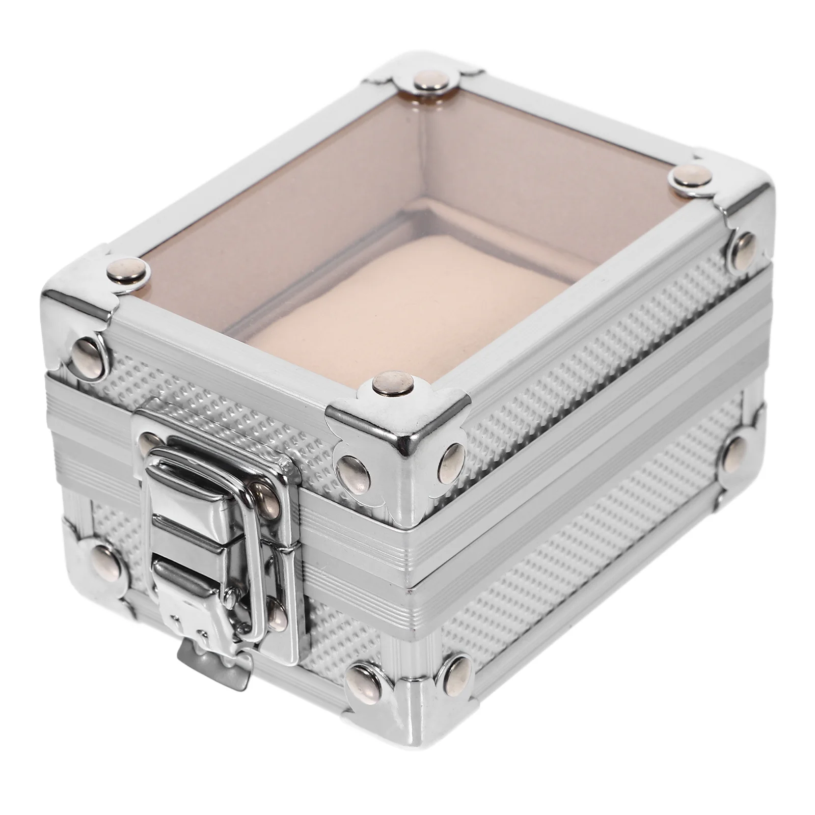 Aluminum Watch Container Box with Lock Watch Storage Silver Case watch shaker watch winder alloy watch winder