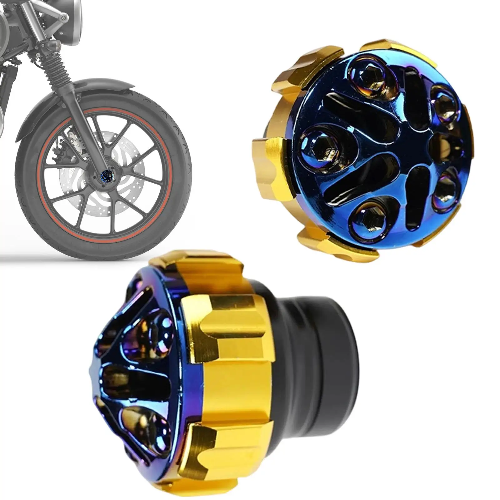 Fork Frame Slider Motorcycle 2-Piece Anti-Fall Protector Scooter Front Fork Cup Crash Slider For Motorbike Protection Accessory