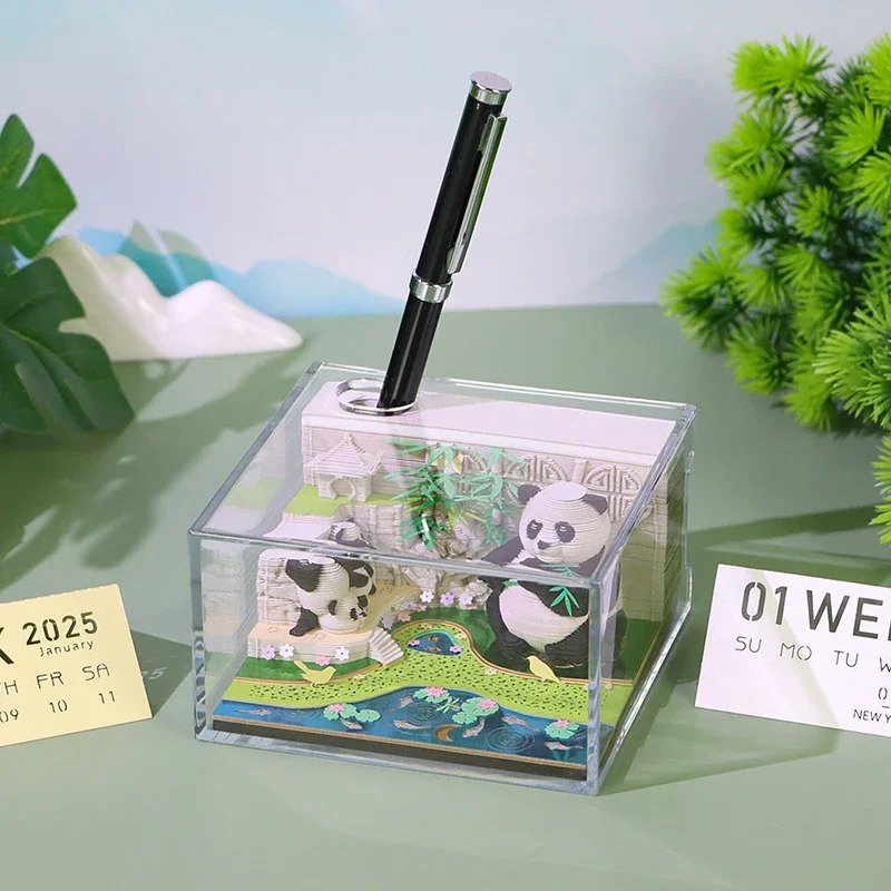 

Time Piece Calendar 2026 Desk Calendar 3D Tear-away Calendar Paper Carving Art Memo Pad Notepad Gift For Christmas Housewarming