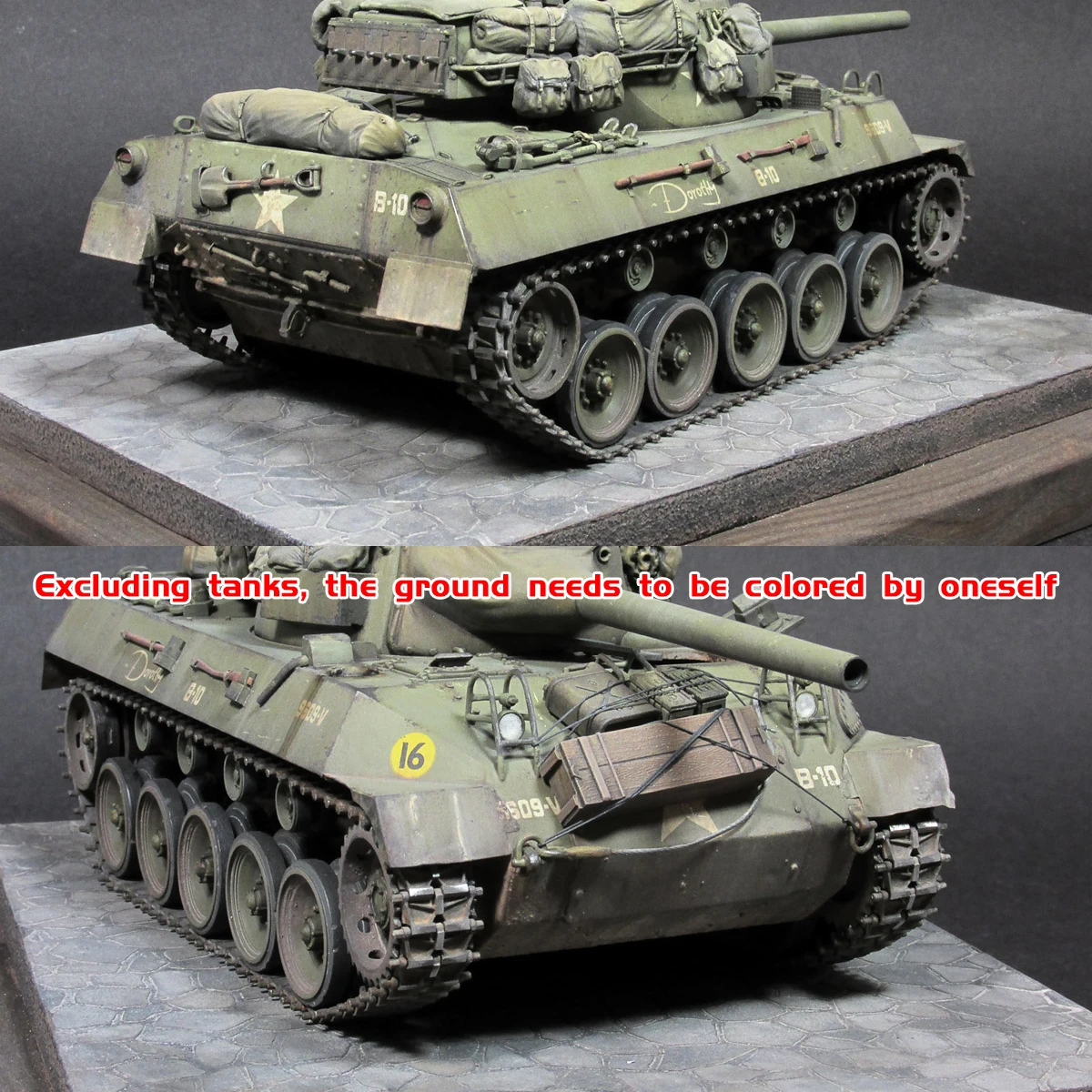 Architektonisches Gebäudemodell-Diorama, Maßstabsmodellbausatz, Holz-Display-Basis, Panzerfahrzeuge, gepanzerte Autos, Ausstellungsständer 1/35 – Detail 3