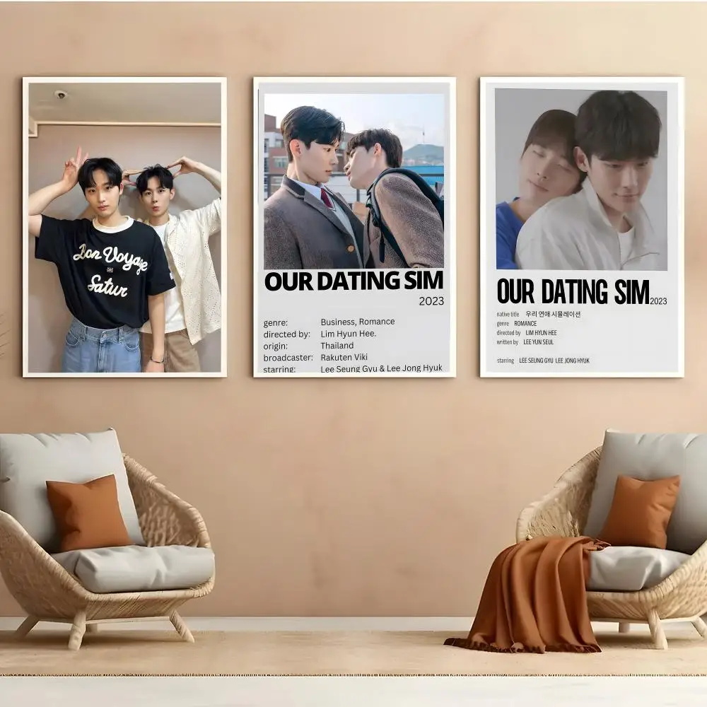 Our Dating Sim Poster Self Adhesive HD PVC Wall Art - Waterproof & Stain Proof For Home Office