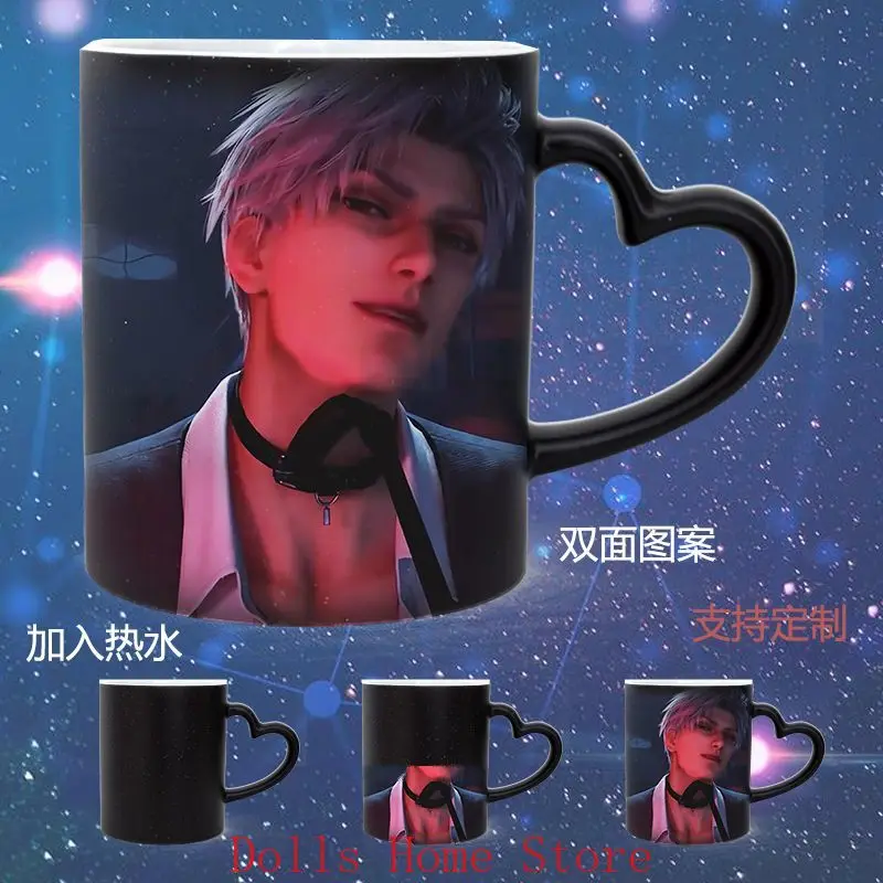 

Love and Deepspace Sylus Anime Cosplay Figure Color Change Ceramic Cup Cartoon Ceramics Mugs Water Glass Mark Cups Xmas Gift