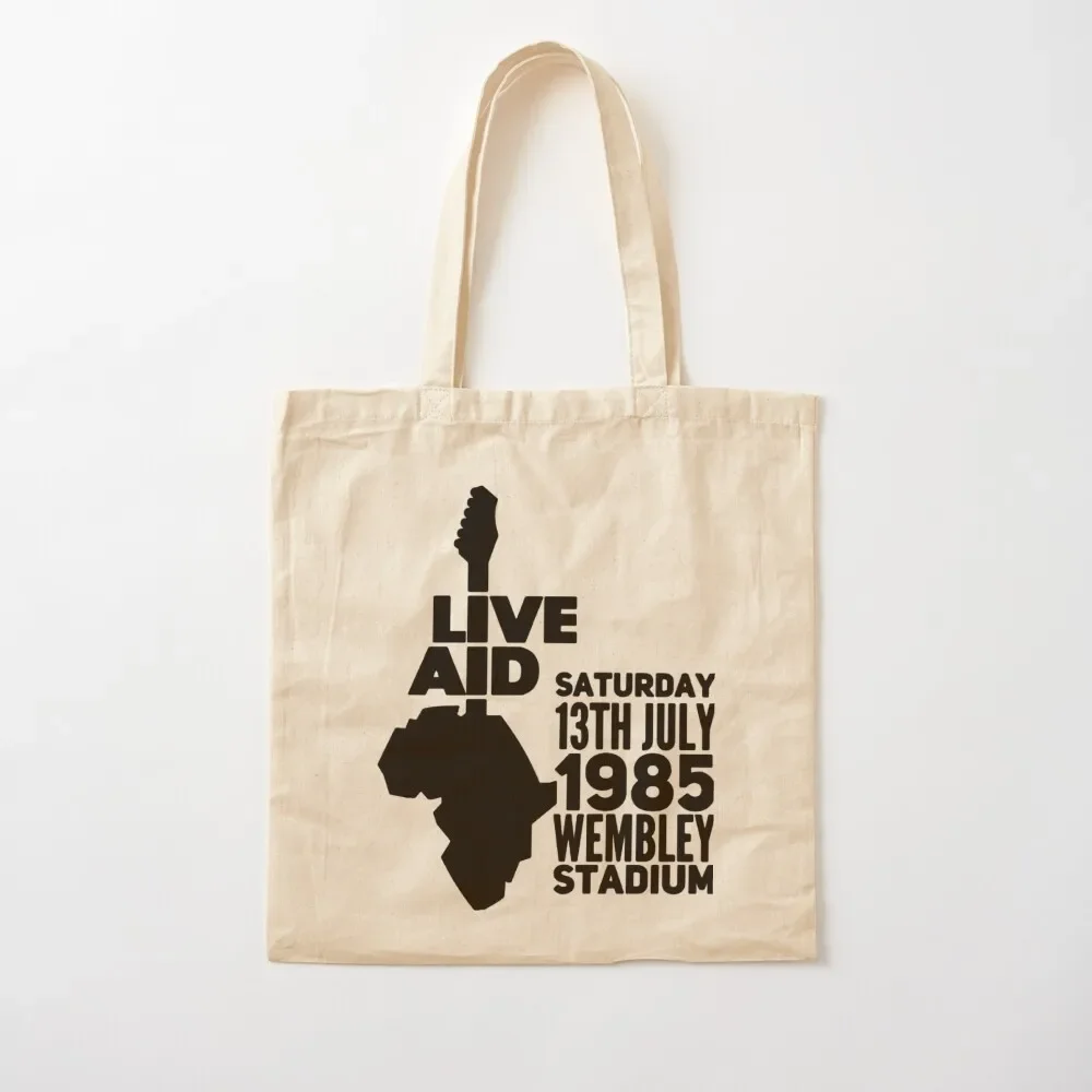 

1985 Live Aid Rock Music Concert Tote Bag bag luxury women Canvas bag canvas tote shopper women