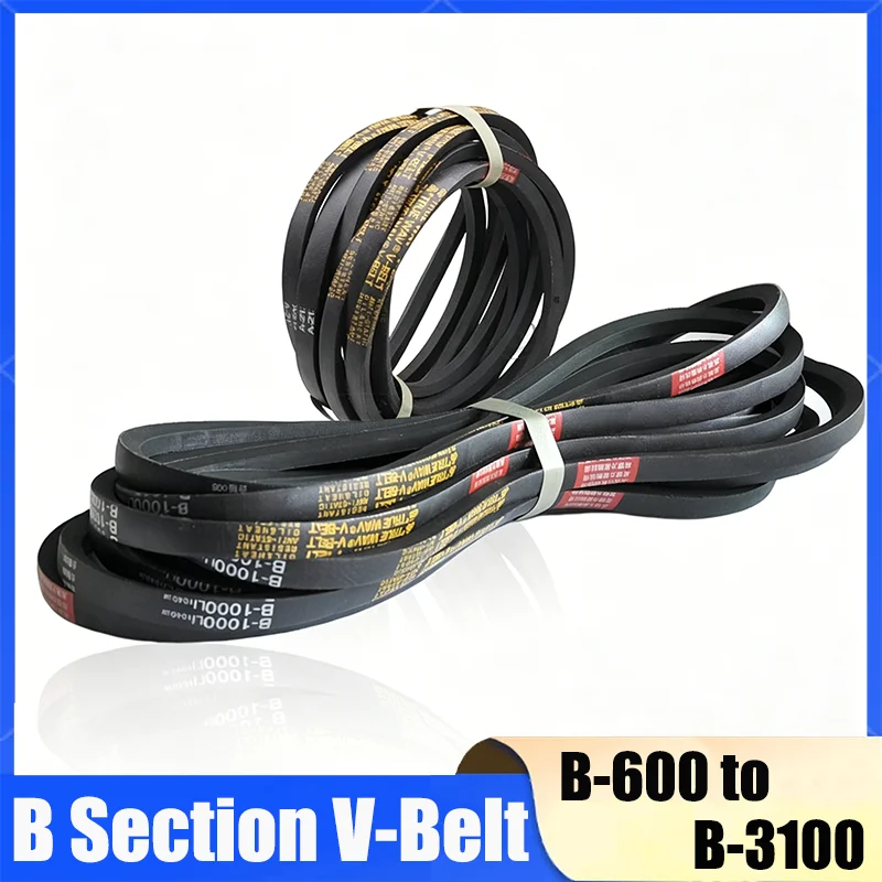 1Pcs B Section V-Belt Metric Triangle Transmission Belts for Car/Lawn Mower Width 17mm x 11mm B-600 to B-3100